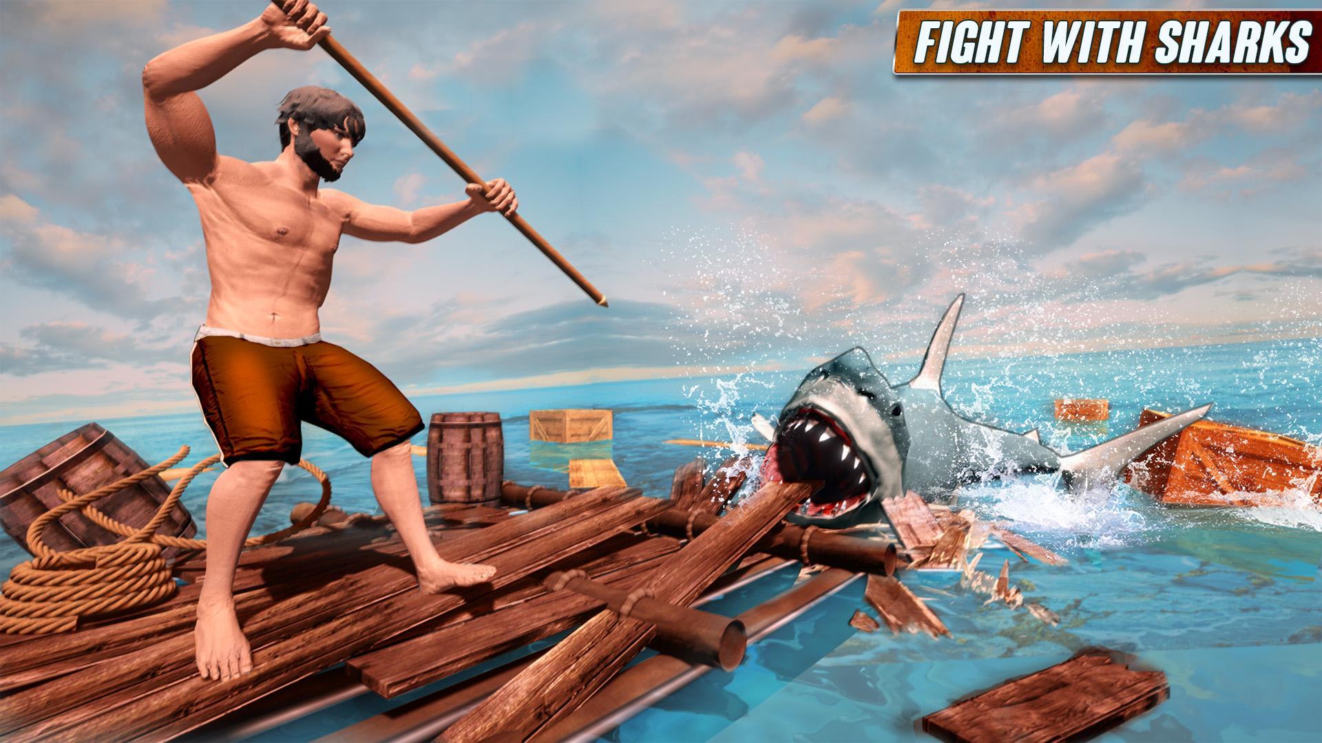 shark attack ocean survival raft game download