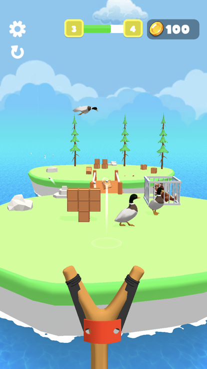Slingshot 3D - Bird Hunt游戏截图