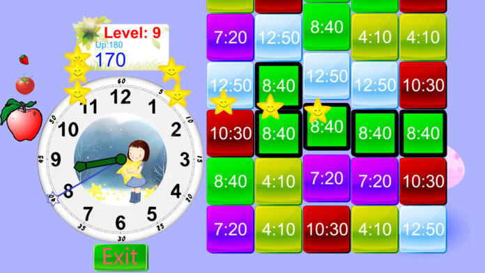 时钟消消乐 - 儿童和小朋友快乐学习时钟的好工具游戏截图