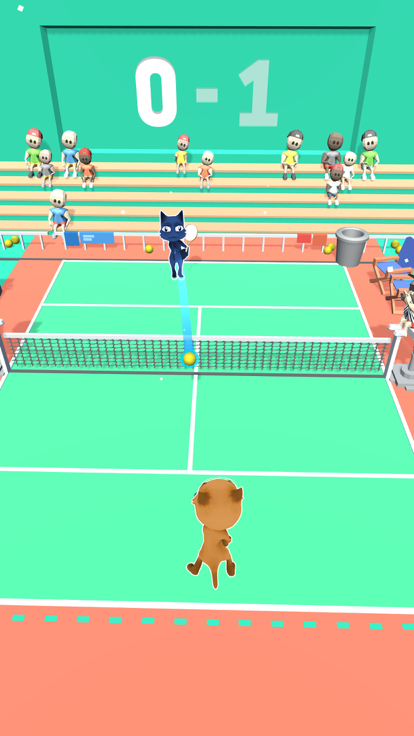 Cat Tennis Champion Game游戏截图