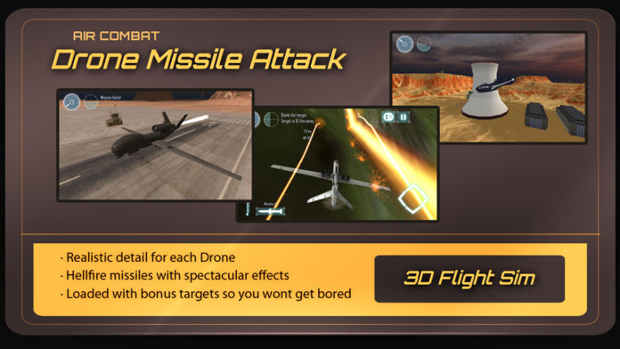 空战临：无人机试飞员导弹攻击的3D Flight Sim游戏截图
