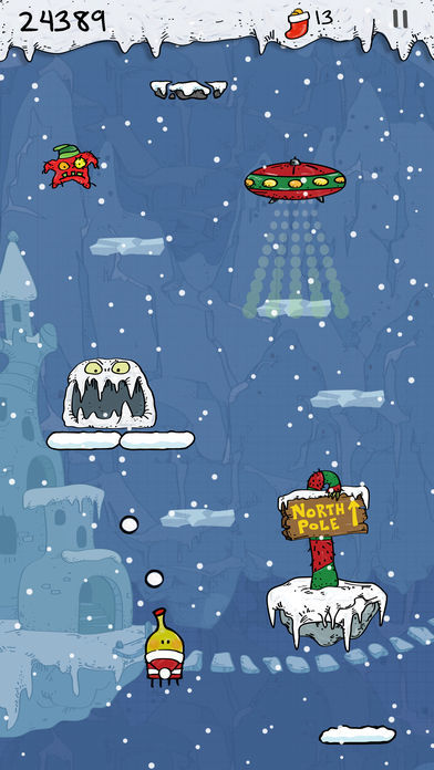 Doodle Jump Christmas PLUS游戏截图