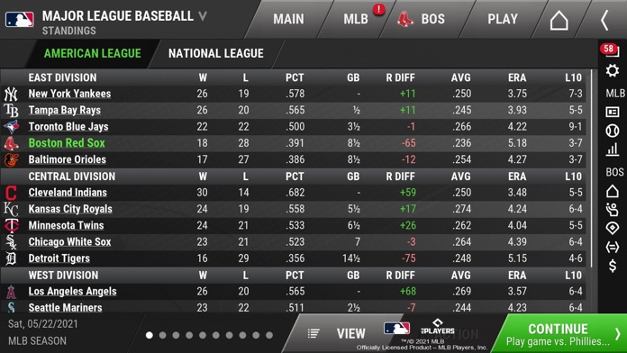 OOTP Baseball Go!游戏截图