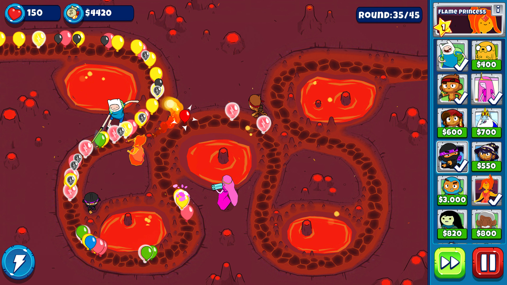 Bloons Adventure Time TD游戏截图