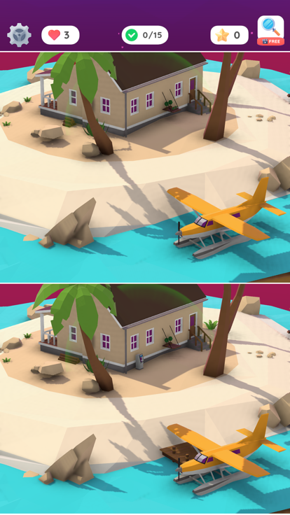 Differences 3D Hidden objects游戏截图