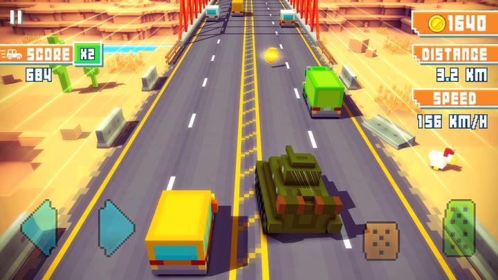 像素高速：公路赛车游戏截图