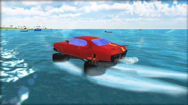 水冲浪怪物卡车 - 极限特技赛车游戏截图