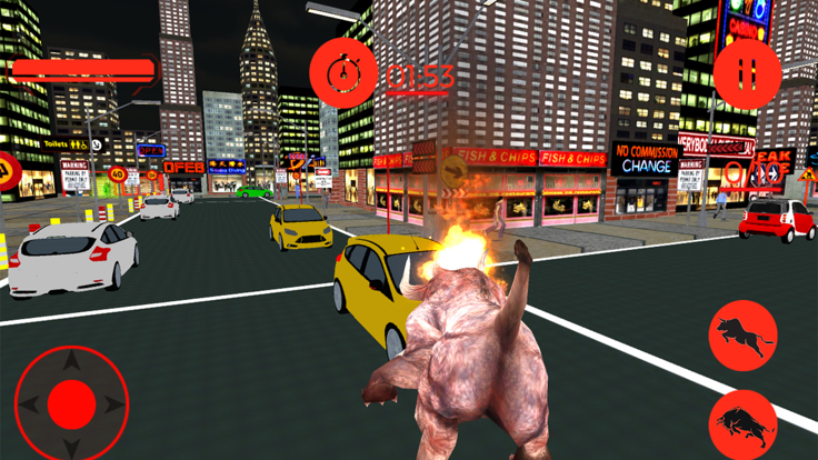 Monster Angry Bull City Attack游戏截图