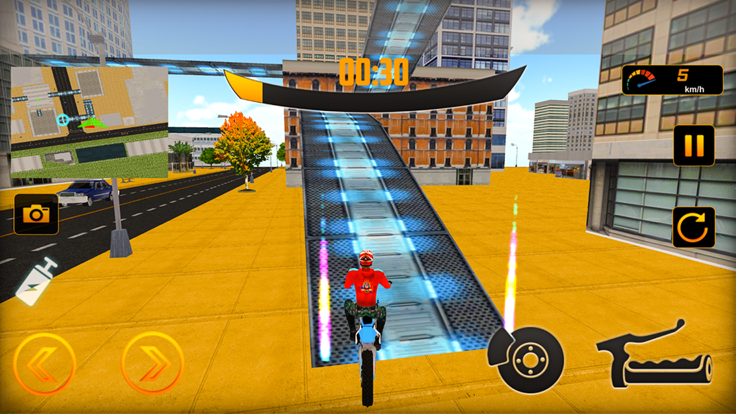 RoofTop Bike Drive游戏截图