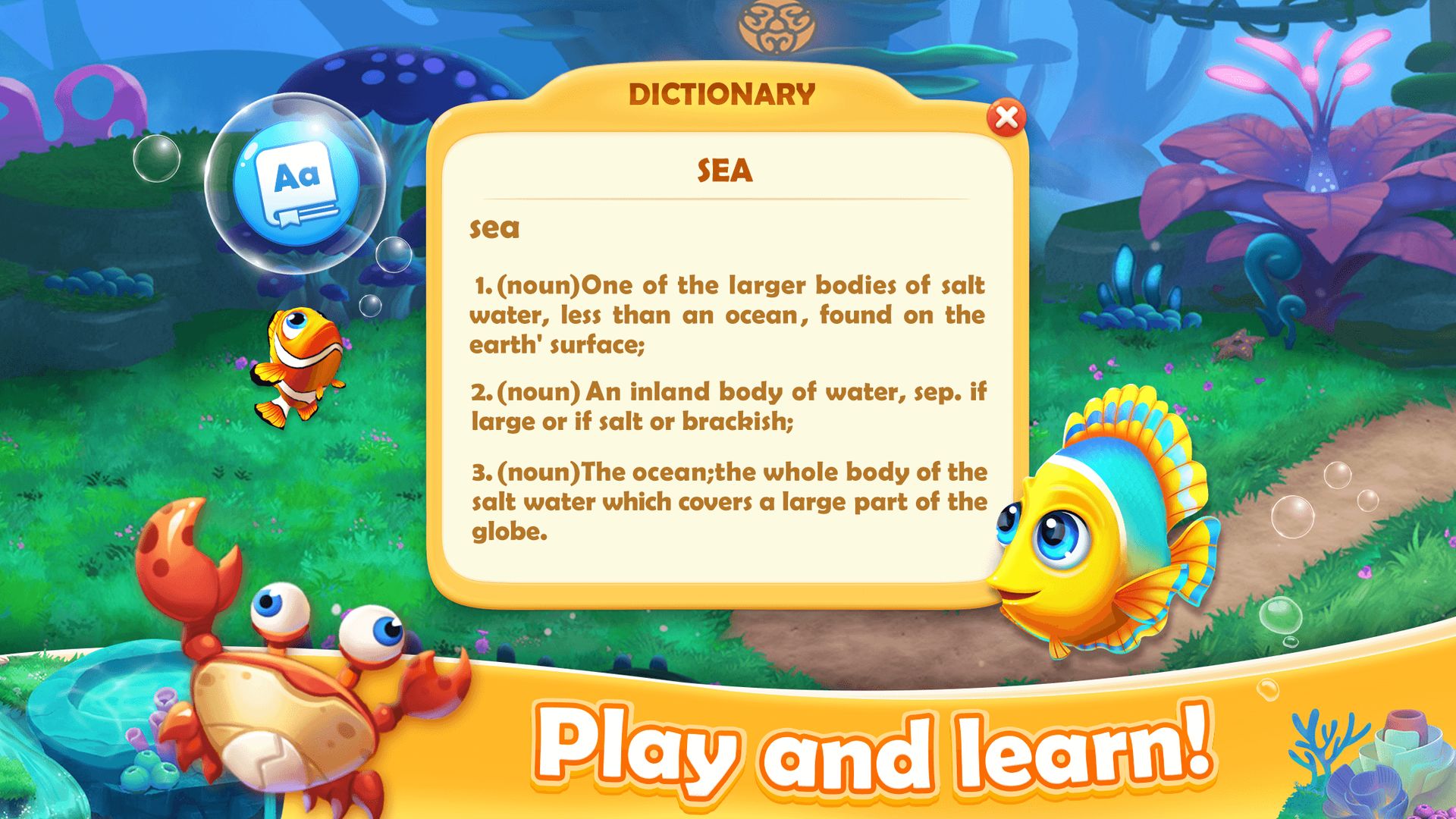 Screenshot of Word Sea