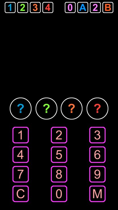 NUMS - 1A2B猜数字游戏游戏截图