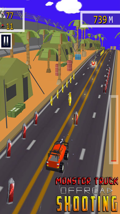 怪物卡车越野射击 - 顶级赛车游戏游戏截图