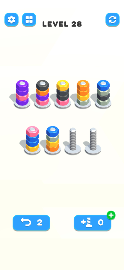 Nuts & Bolts, Color Screw Sort游戏截图