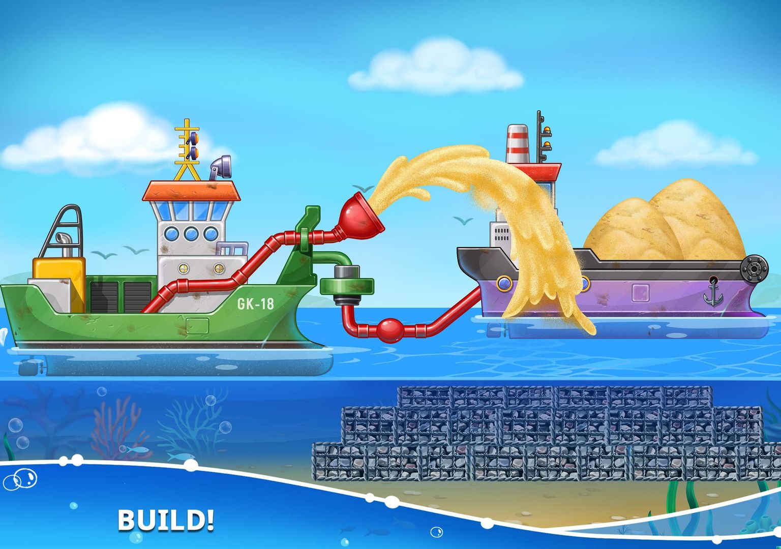 Screenshot of Island Game. Building a House. Kids Games for Boys