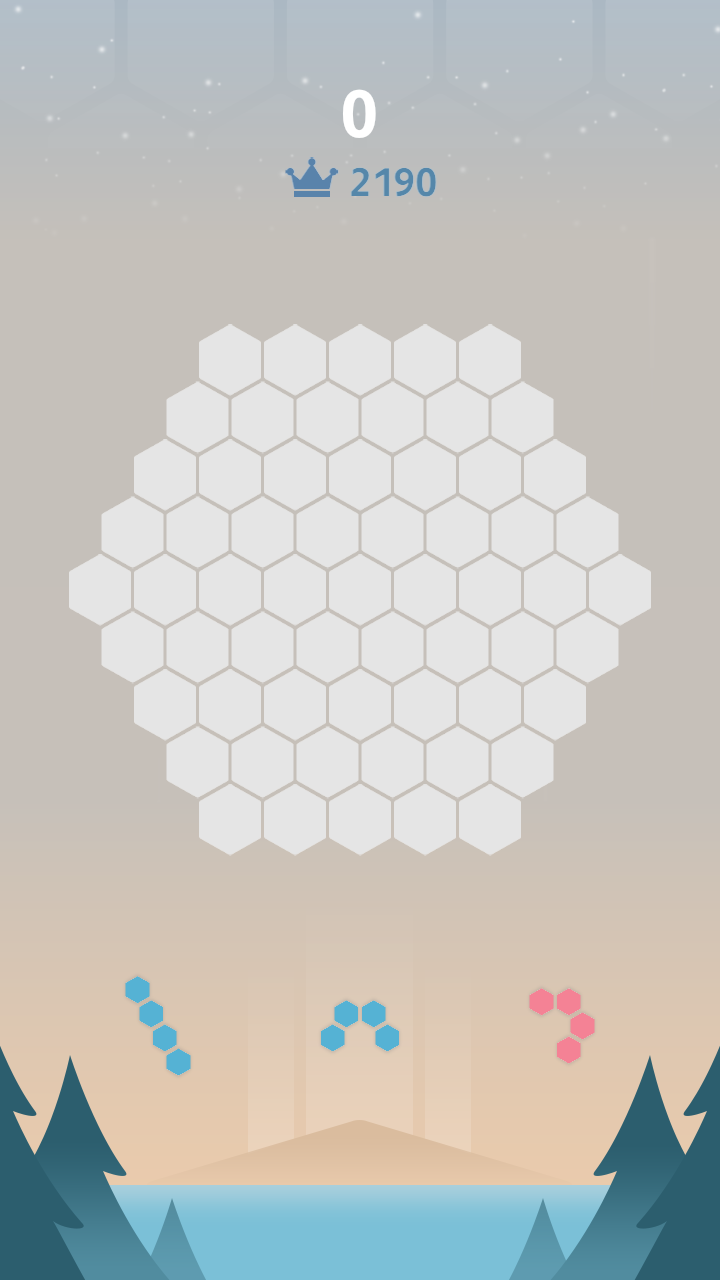 方块:六边形拼图游戏截图