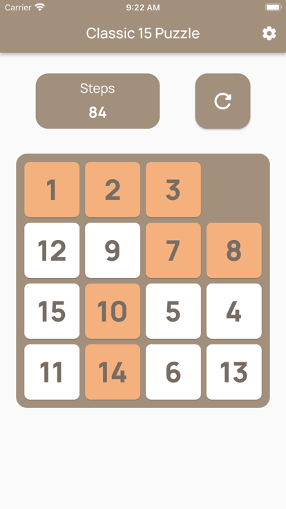 十五数字华容道:益智15数字拼图推盘游戏游戏截图