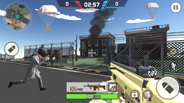 刺激战场：多人模拟枪战射击单机小游戏-枪战王者像素休闲手游游戏截图
