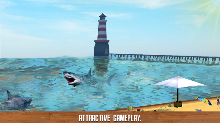 Furious Shark Revolution : Play this Shark Life Simulator to feed and hunt游戏截图