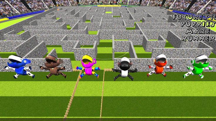 Futuristic Puppy Maze Run游戏截图