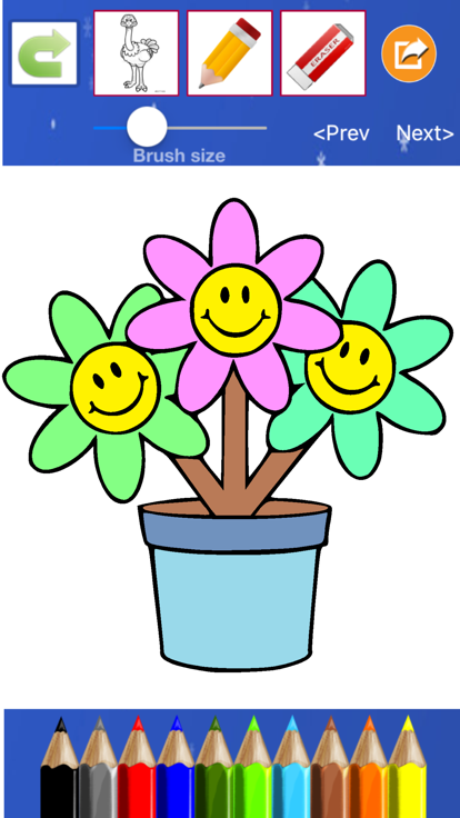 Flower Coloring Drawing book游戏截图