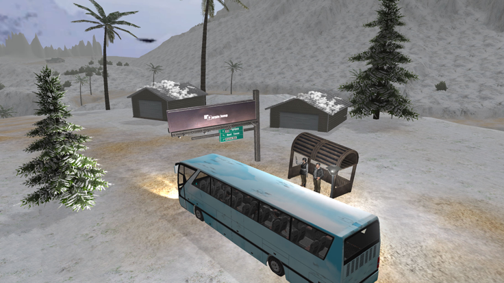 驾驶的越野雪公交车司机 2018年 旅游巴士游戏截图