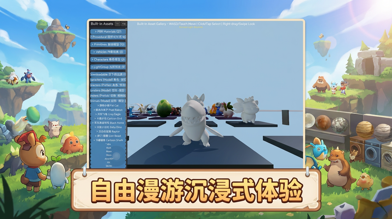 制造3D素材库游戏截图