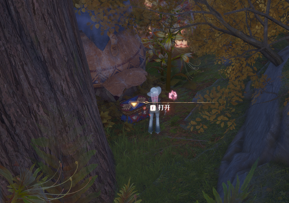 大树和小房子夹角处