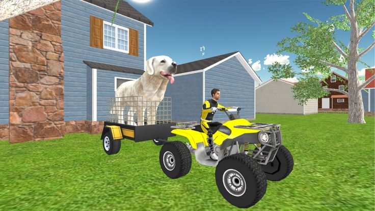 Pet Dog ATV Cargo Transport游戏截图