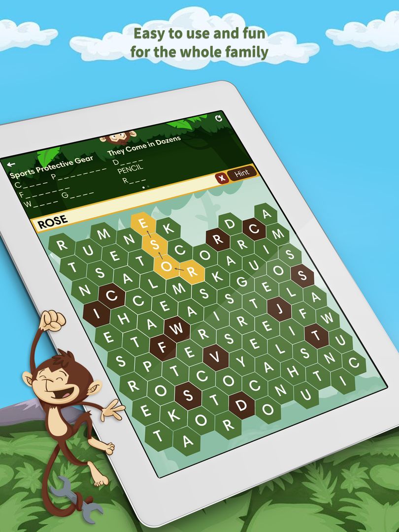 Screenshot of Monkey Wrench – Word Search