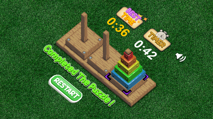 Hanoi Towers - Classic Puzzle游戏截图