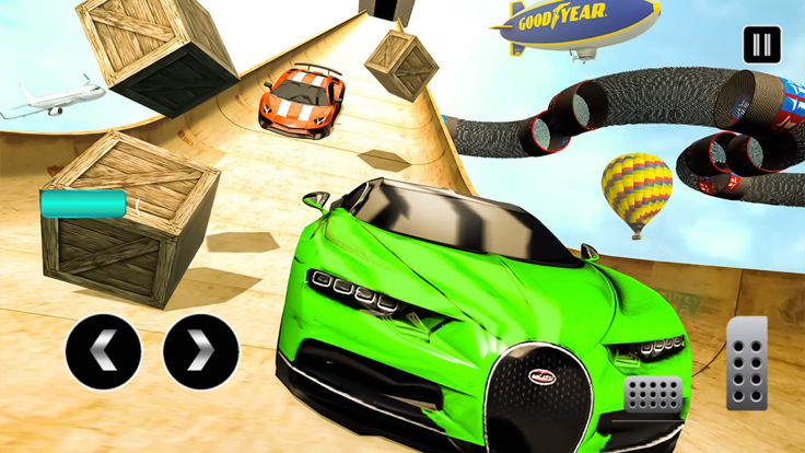 汽车特技赛车游戏 : 巨型坡道赛车大师3D游戏截图