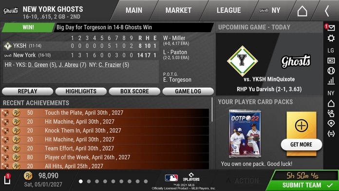 OOTP Baseball Go!游戏截图