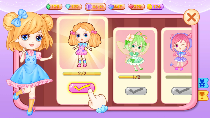 玩偶娃娃护理医院-男孩女孩益智休闲养成游戏截图