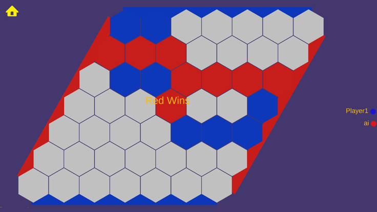 Simple Hex Board game with AI游戏截图