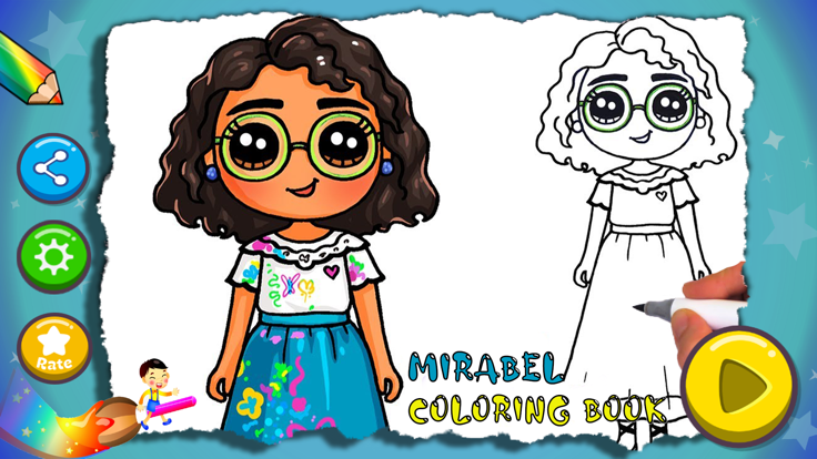 Mirabel Coloring Book游戏截图