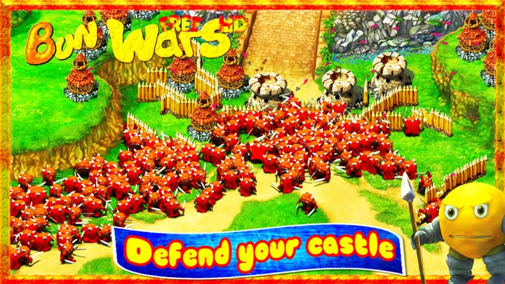 Bun 战争 HD 免费: 游戏 免费游戏 战略新军事 战略防御游戏截图