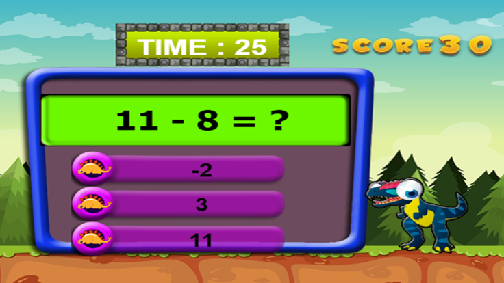 恐龙数学游戏免费 孩子游戏截图