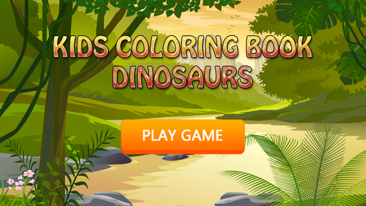 Free Kids Coloring Book - Paint Cute Dinosaurs游戏截图