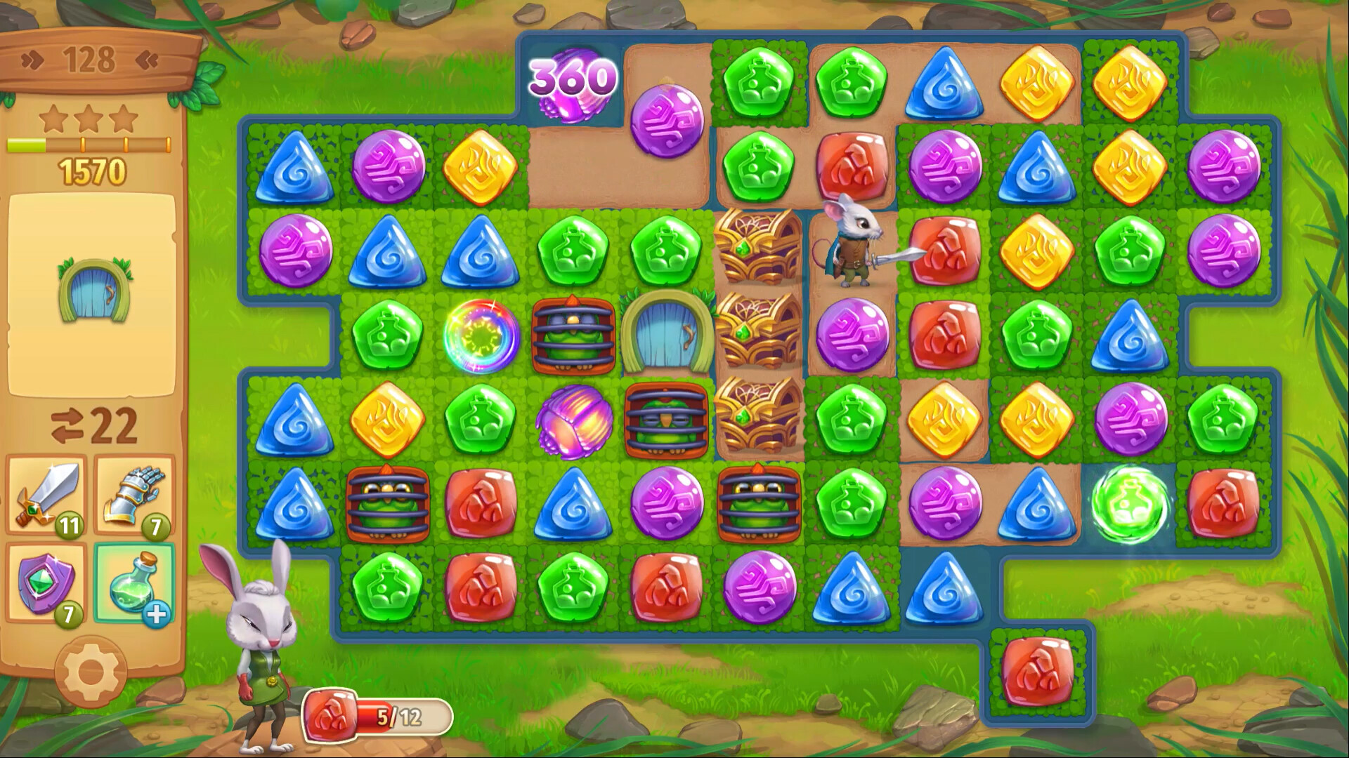 Strongblade - Puzzle Quest and Match-3 Adventure游戏截图