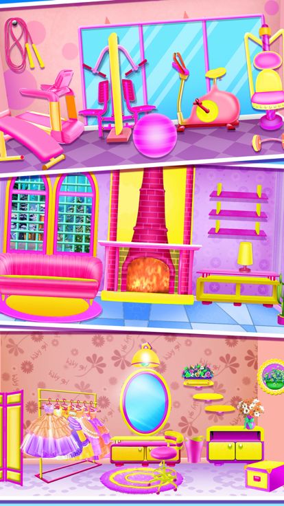 布置房间 屋女生小游戏 - 女生小 漂亮的娃娃游戏截图