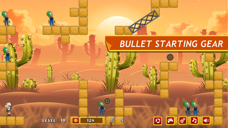 西部牛仔妹妹大战僵尸游戏截图