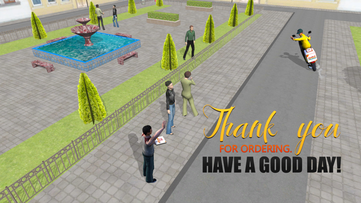 3D终极披萨男孩模拟器 - 疯狂的摩托车骑手和停车场模拟冒险游戏游戏截图