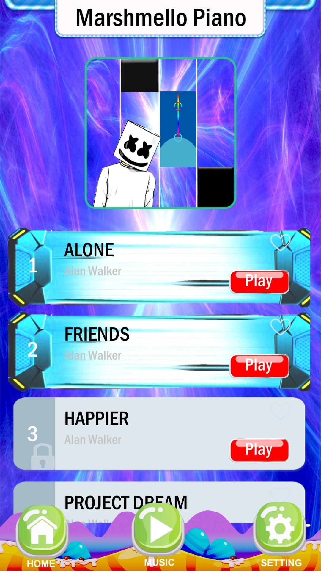 Magic Marshmello Piano Game Android Download Taptap - roblox piano sheets alone marshmello