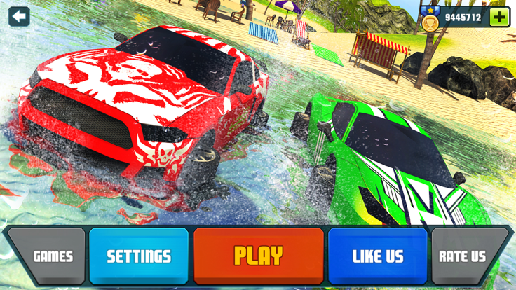 Floating Water Car Driving - Beach Surfing Racing游戏截图