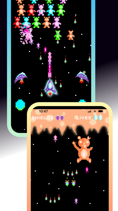 Gummy Bear Invaders游戏截图