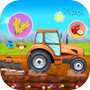 Farm Tractors Harvesting Gameicon