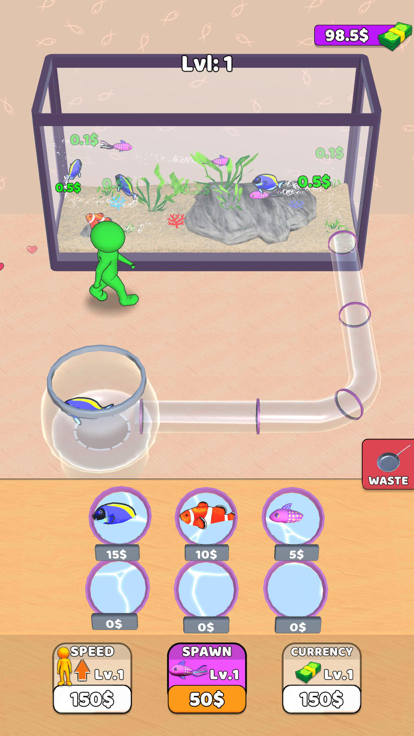 Idle Aquarium: Fish Tank Games游戏截图