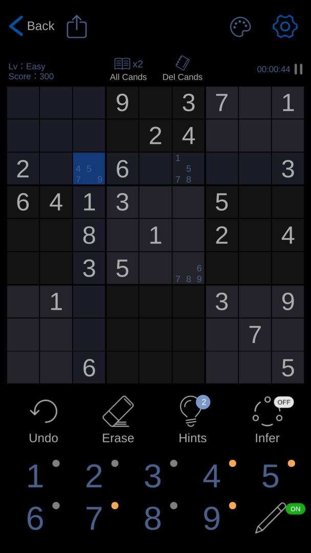 Screenshot of Sudoku Player