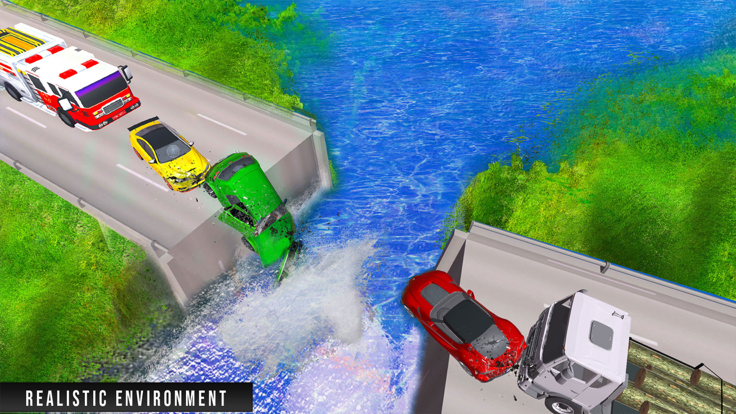 Cars vs Deep Water:Beam Driver游戏截图