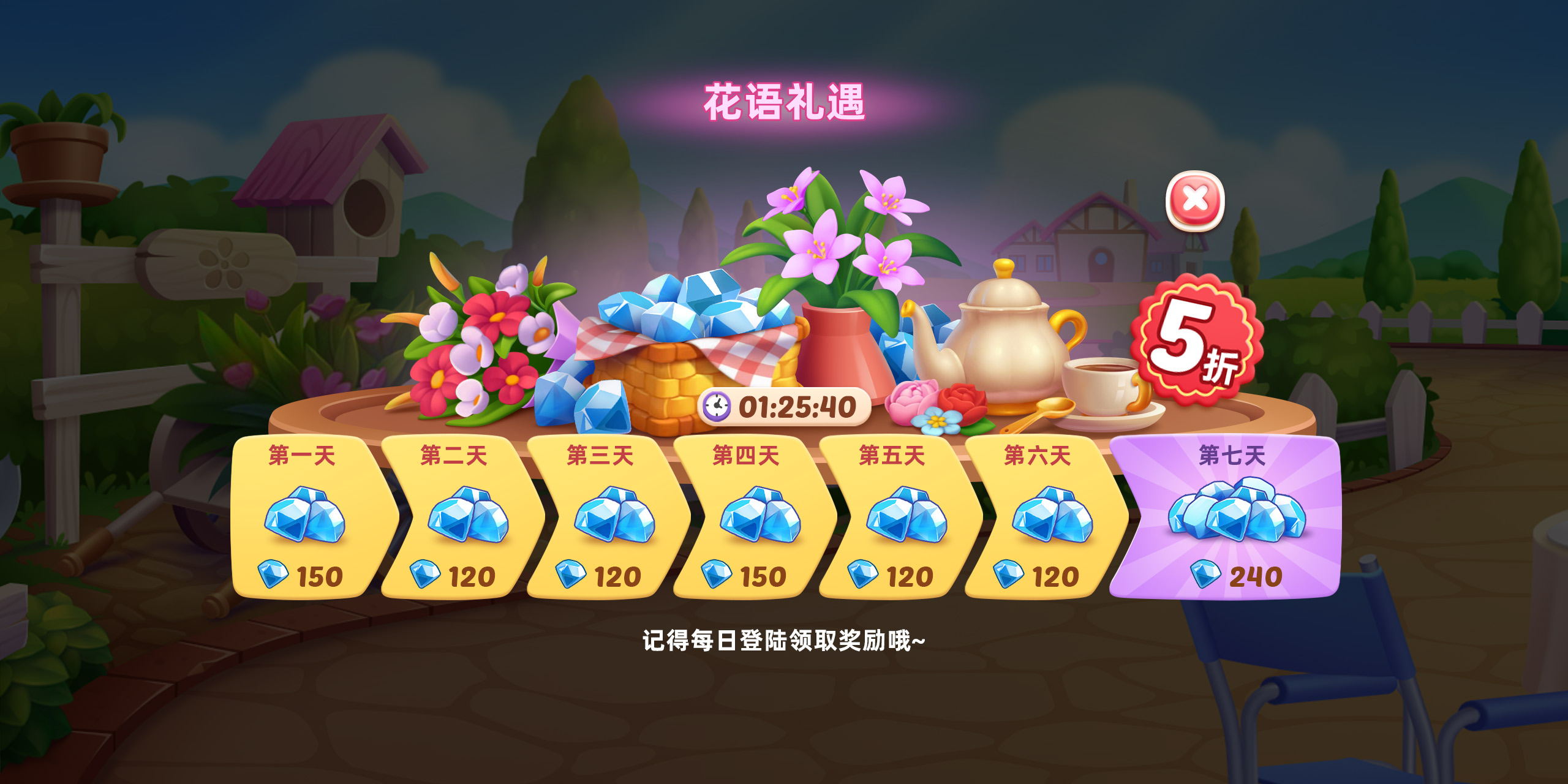 限时钻石礼包&回归奖励